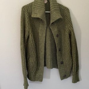 Green cardigan